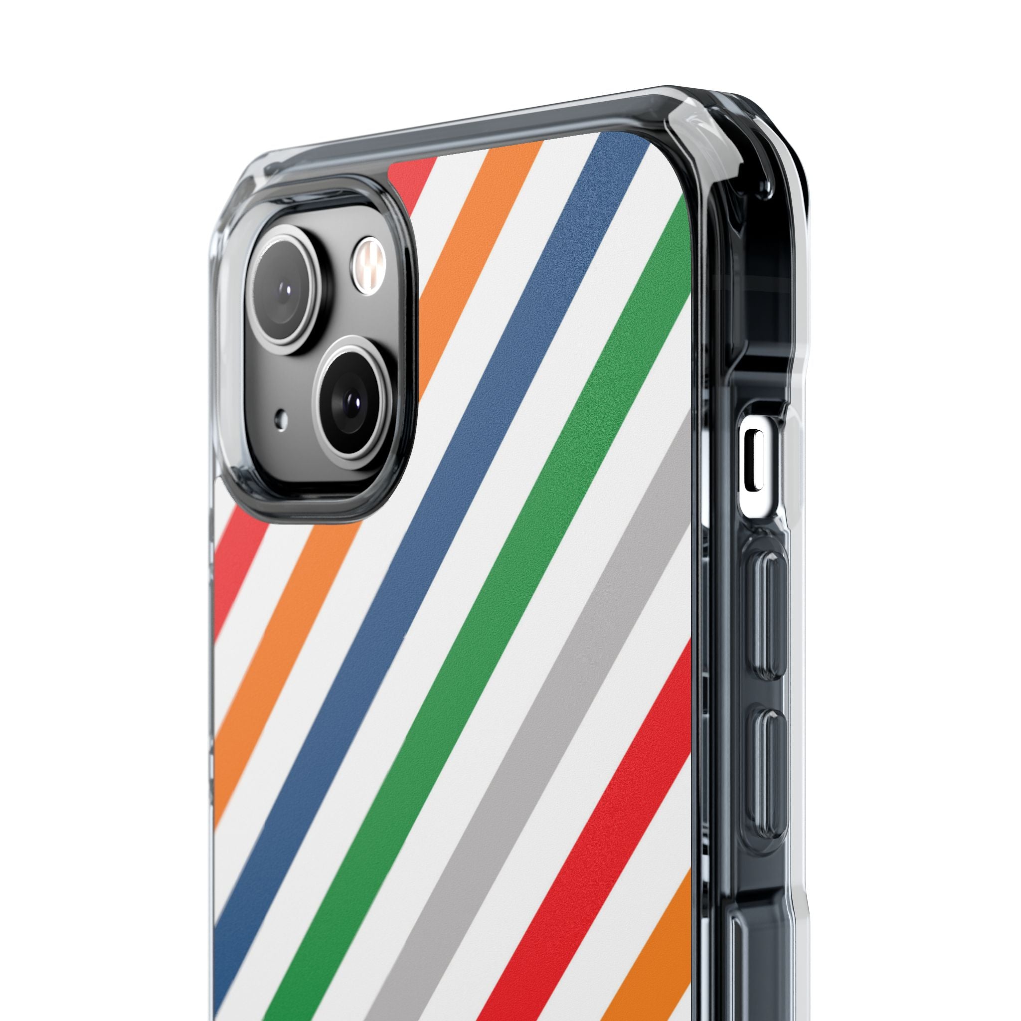 Vibrant Geometric Stripes iPhone Case - Impact