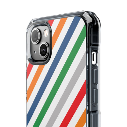 Vibrant Geometric Stripes iPhone Case - Impact