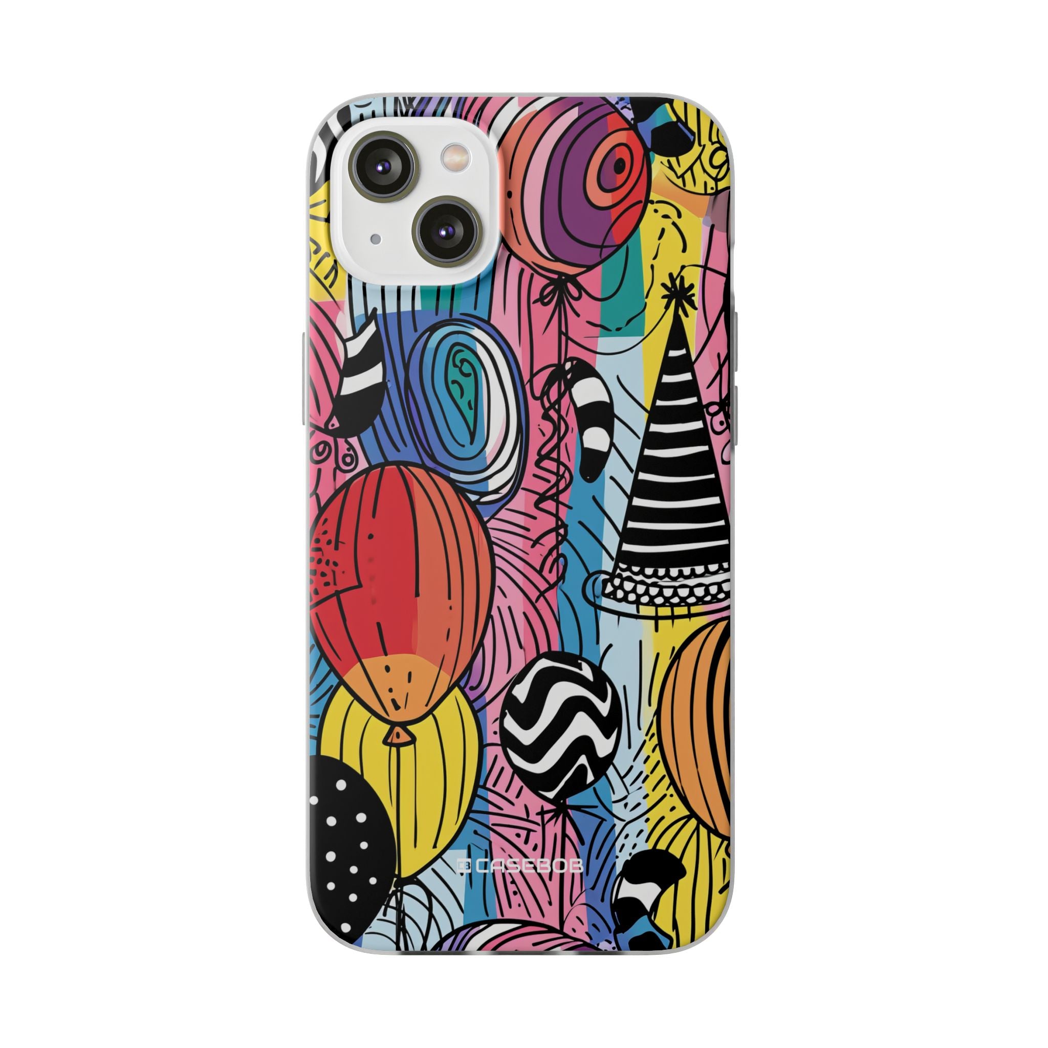 Vibrant Party Whimsy | Flexible Phone Case for iPhone