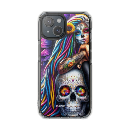 Sugar Skull Halo iPhone 15 Case - Impact