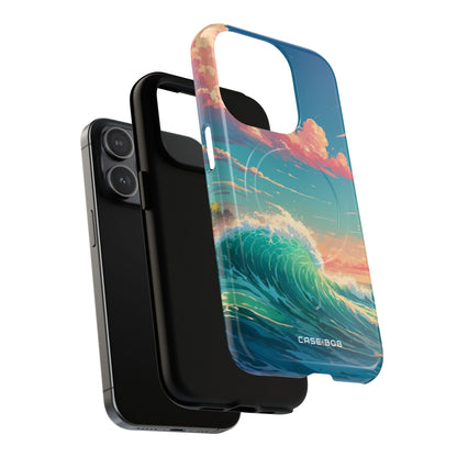 Turquoise Curl iPhone 15 Pro Case - Tough+