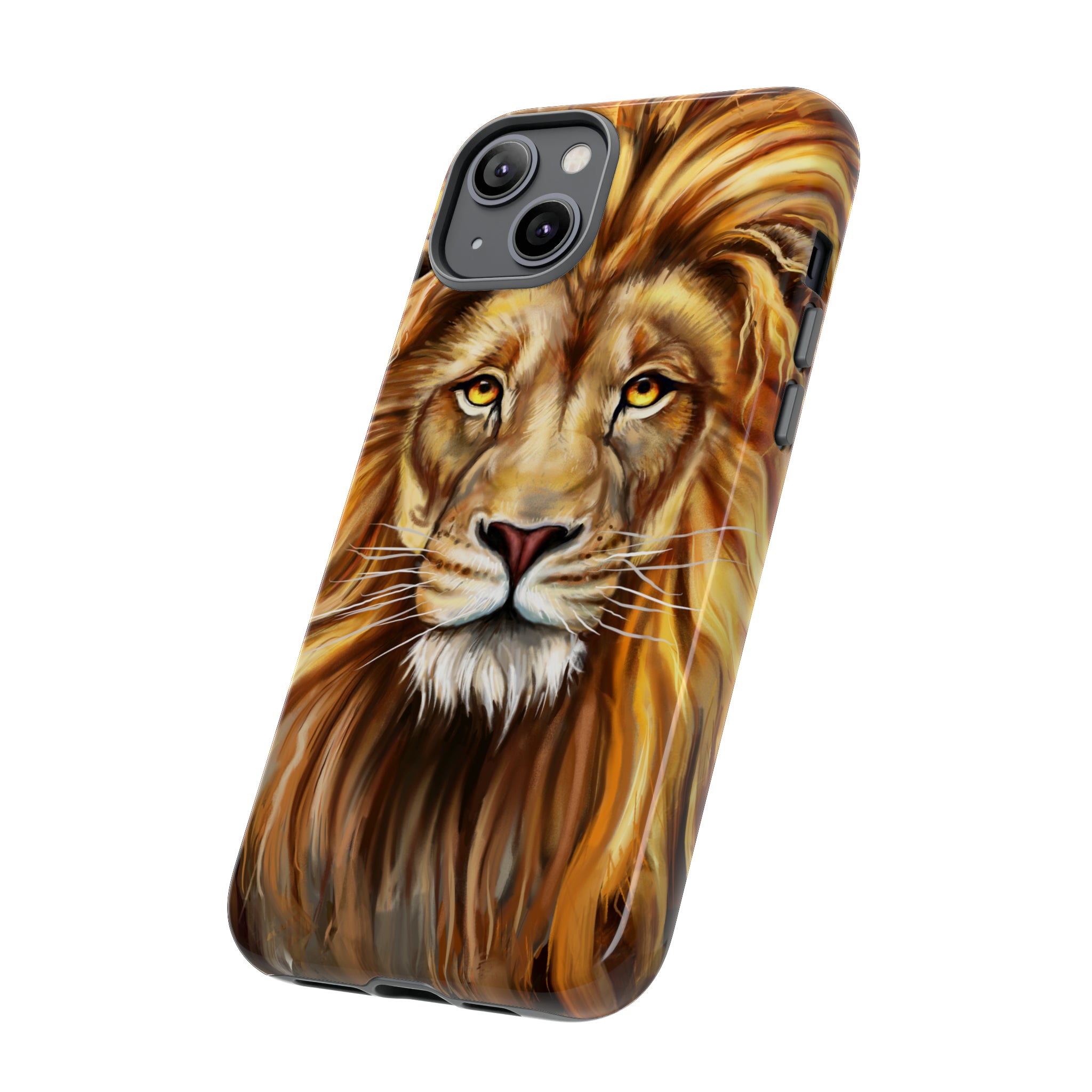 Lion head Digital Painting - Protective Phone Case