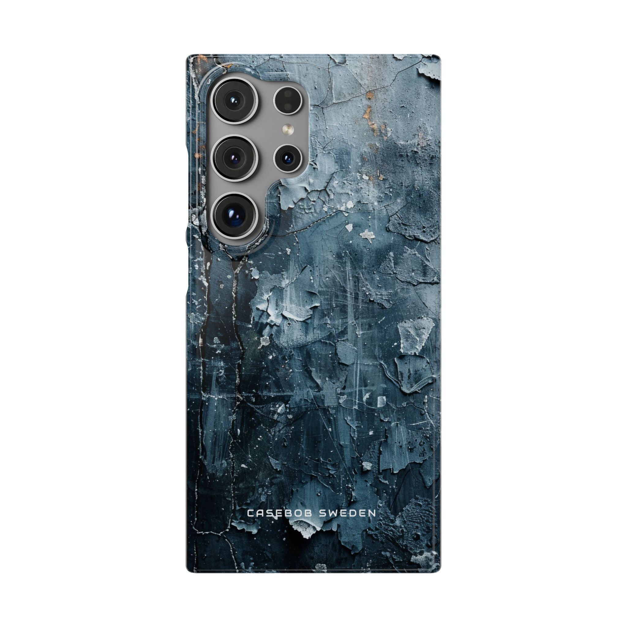 Weathered Blue Tapestry with Cracked Layers Samsung S24 - Slim Phone Case