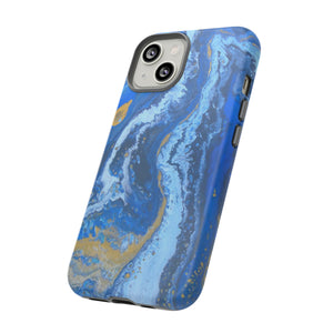 Acrylic Blue Gold - Protective Phone Case