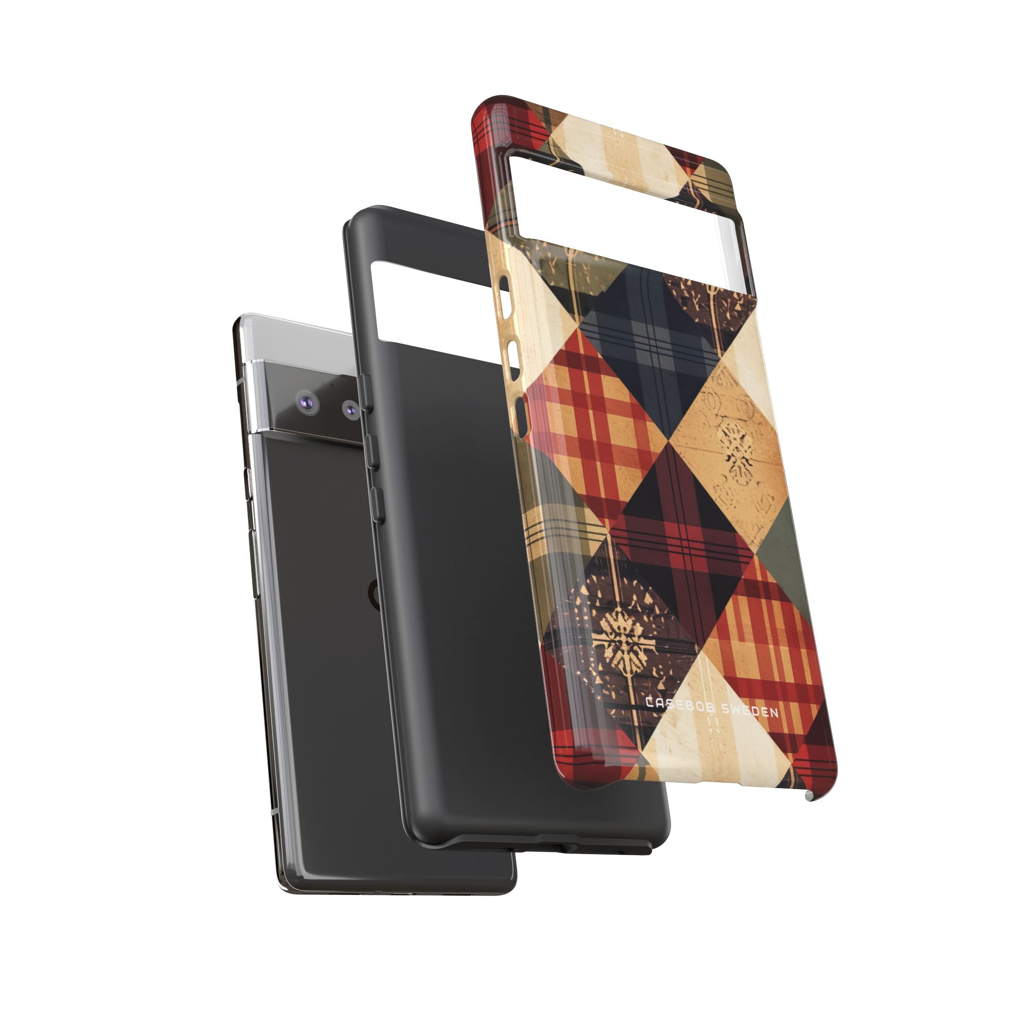 Rustic Geometric Patchwork Harmony Google Pixel 6 - Tough Phone Case