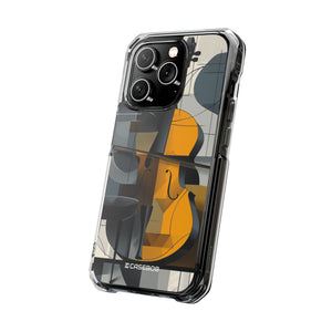 Cello Abstraction - Phone Case for iPhone (Clear Impact - Magnetic)