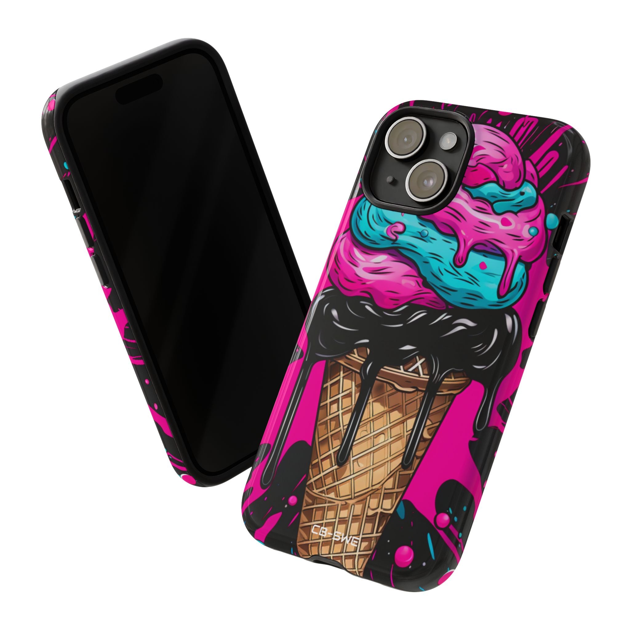 Neon Ice Cream Burst - iPhone Case