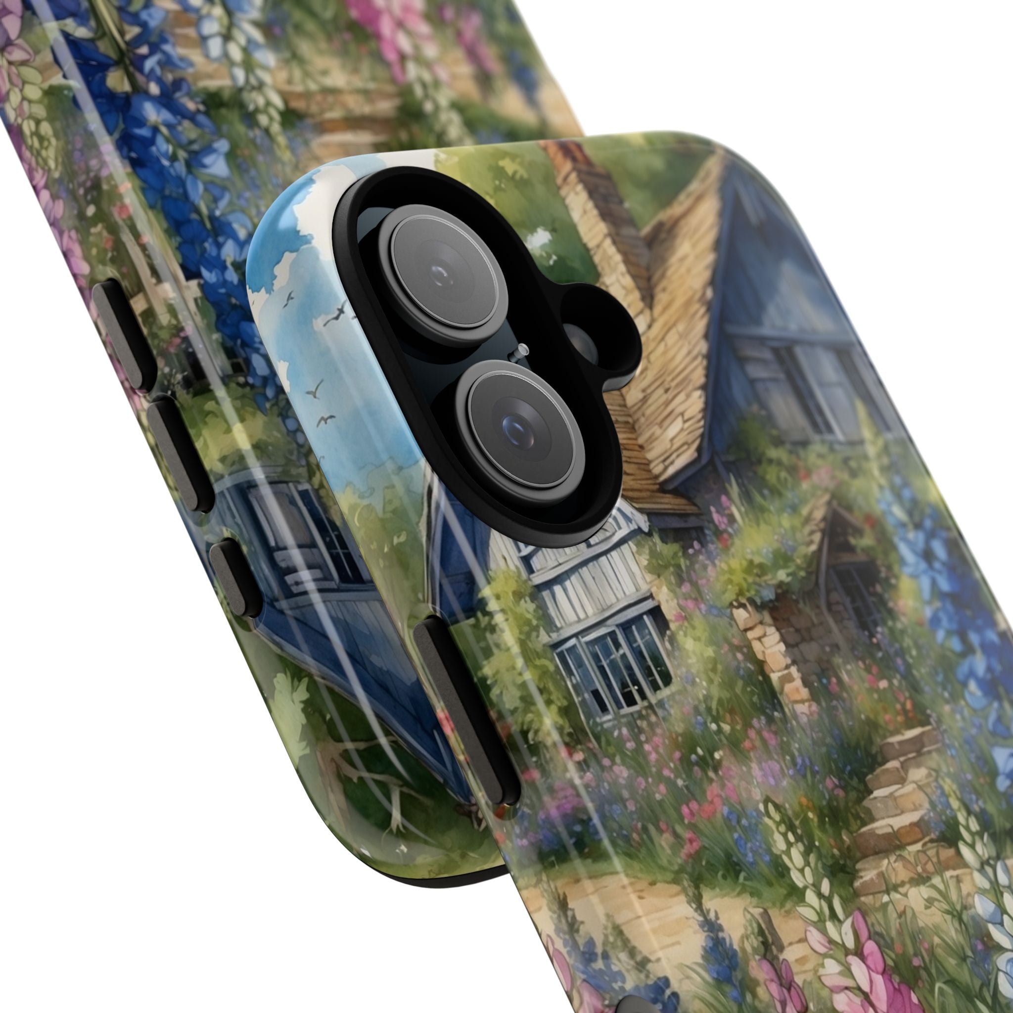 Cottage Surrounded Blossoms - iPhone Case