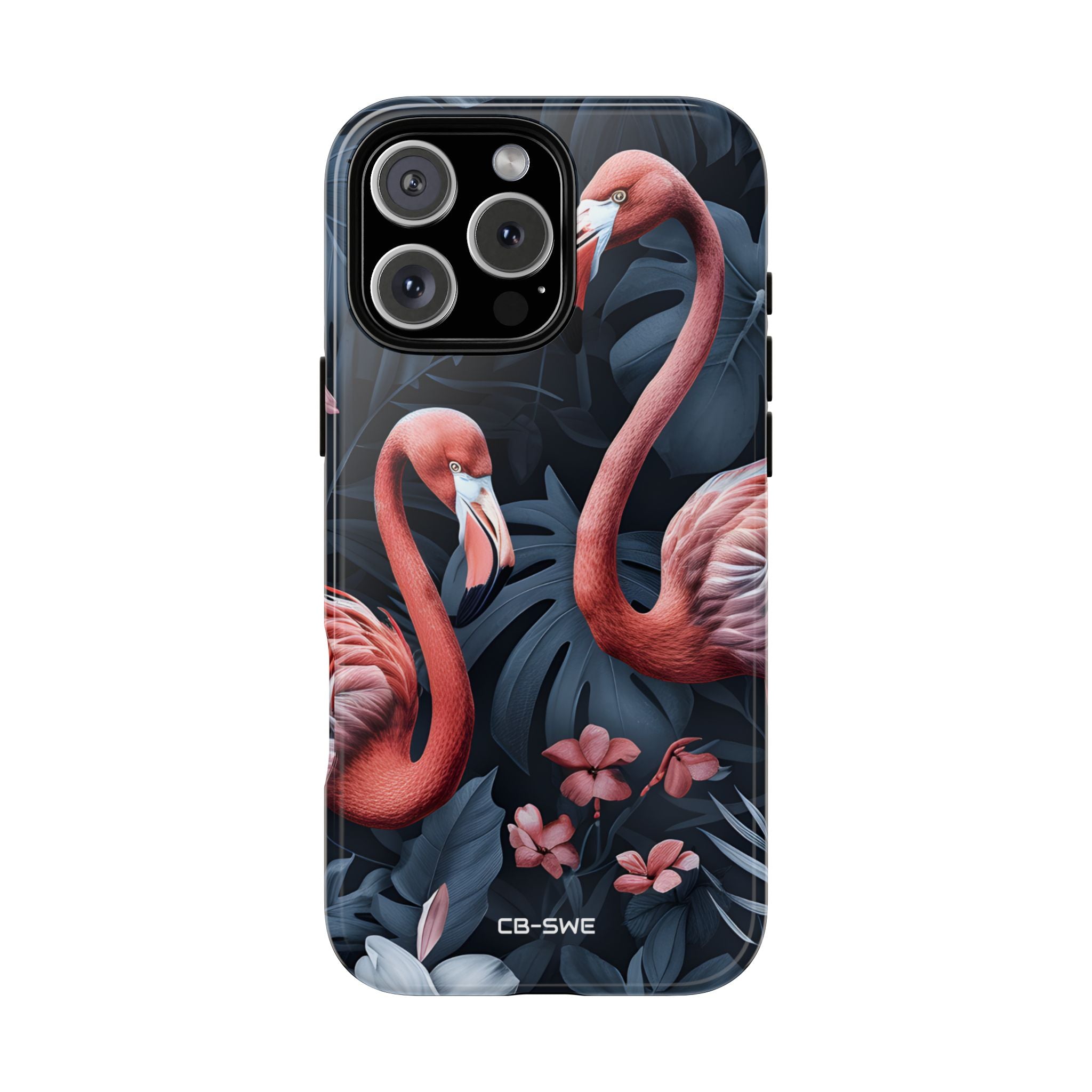 Flamingos Embrace Nature - iPhone Case