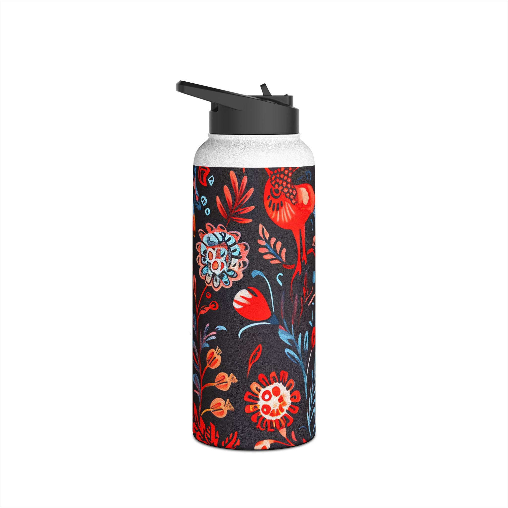 Folk Bird Flame - Stainless Steel Water Bottle
