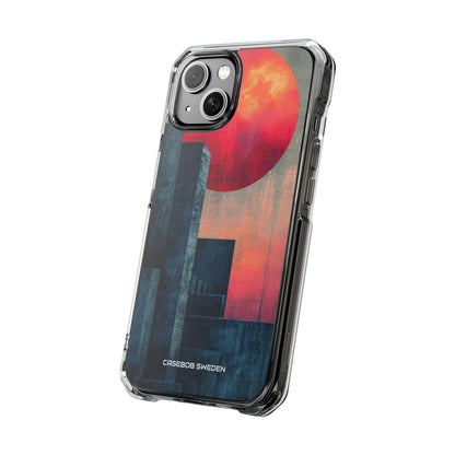 Abstract Geometric Skyline - Clear Impact iPhone 14 Phone Case