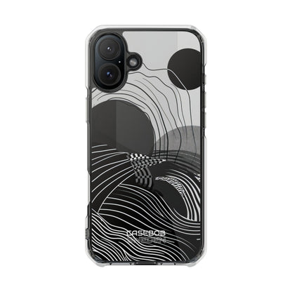 Monochrome Motion Flow iPhone 16 - Impact Clear+