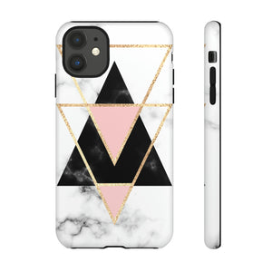 Marble Triangles - Protective Phone Case