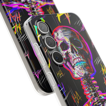 Neon Skeleton Laugh Samsung S24 Case - Soft