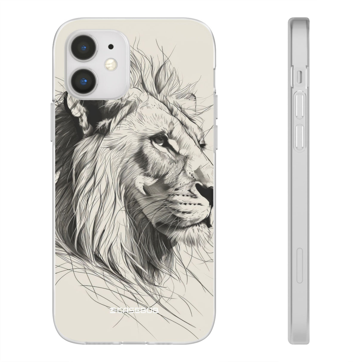 Majestic Linework Lion | Flexible Phone Case for iPhone