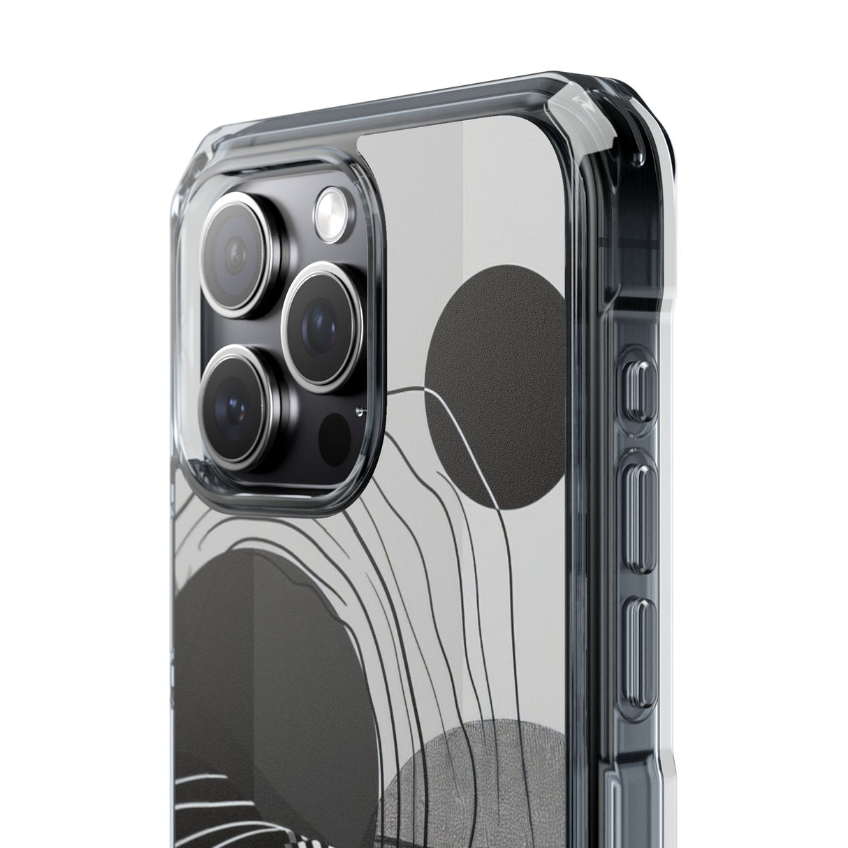 Monochrome Dynamics - Phone Case for iPhone (Clear Impact - Magnetic)