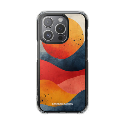 Sunburst Waves - Clear Impact iPhone 15 Phone Case