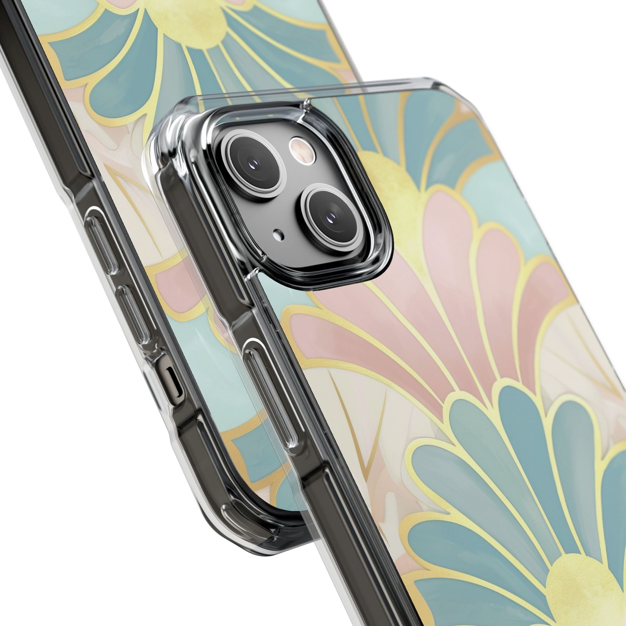 Pastel Deco Elegance - Clear Impact iPhone 14 Phone Case