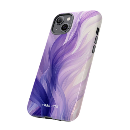 Purple Ribbon Waves iPhone 14 Plus Case - Tough