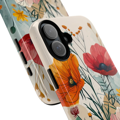 Whimsical Garden Watercolor Blooms - for iPhone 16