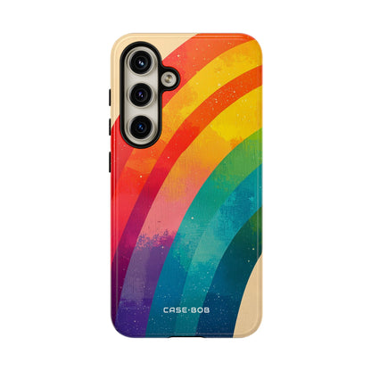 Textured Rainbow Arc Samsung S24 Case - Tough