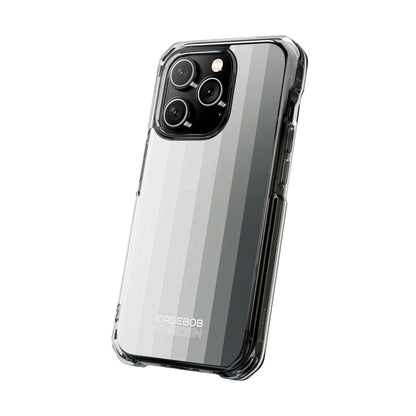 Silver Gradient Stripes iPhone 14 - Impact Clear+