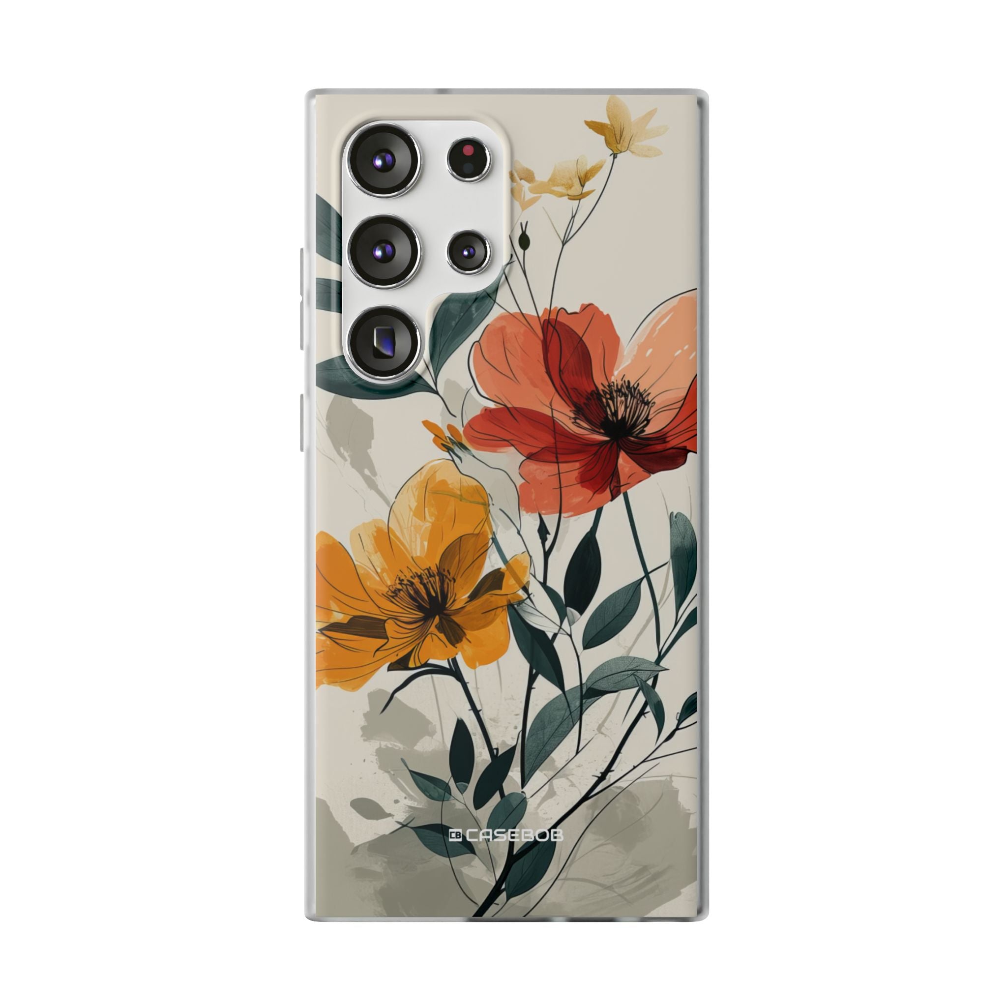 Serene Floral Harmony | Flexible Phone Case for Samsung Galaxy