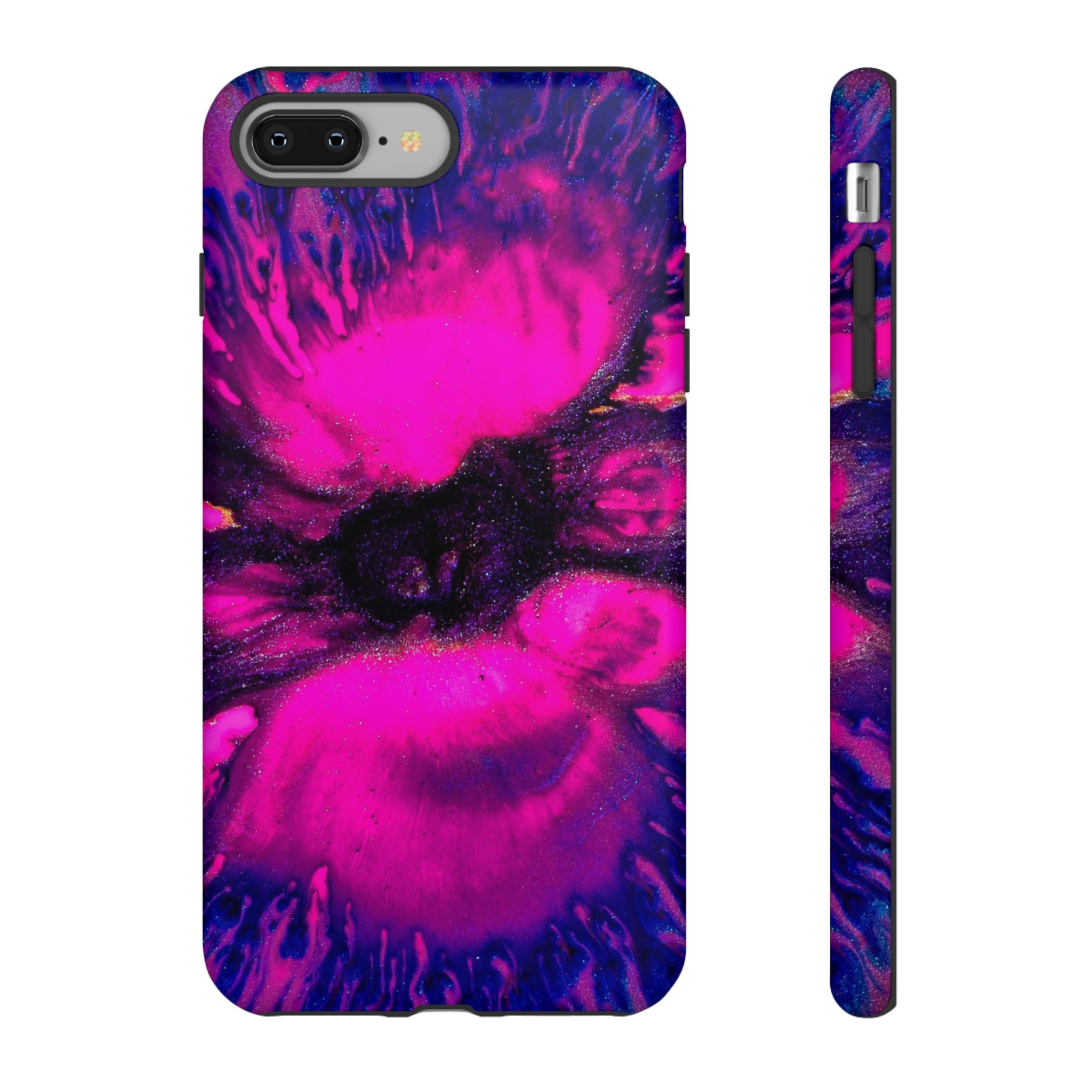 Deep Pink Ink Art iPhone Case (Protective) iPhone 8 Plus Matte Phone Case