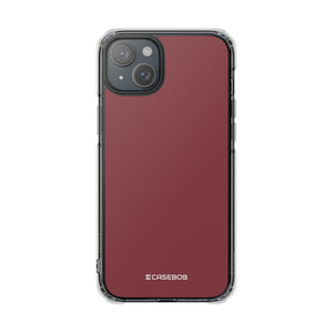 Cordovan Red | Handyhülle für iPhone (Clear Impact Case - Magnetisch) 