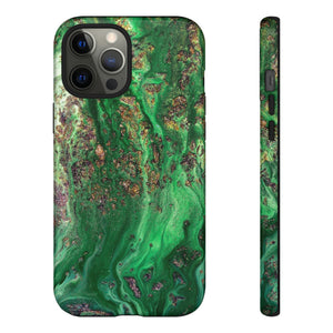 Green Sparkle Ink Art - Protective Phone Case