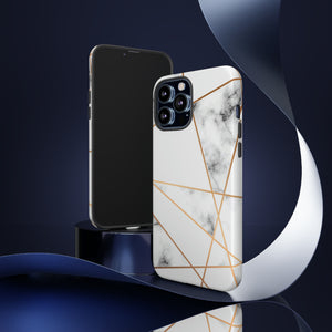 Marble Geometric - Protective Phone Case