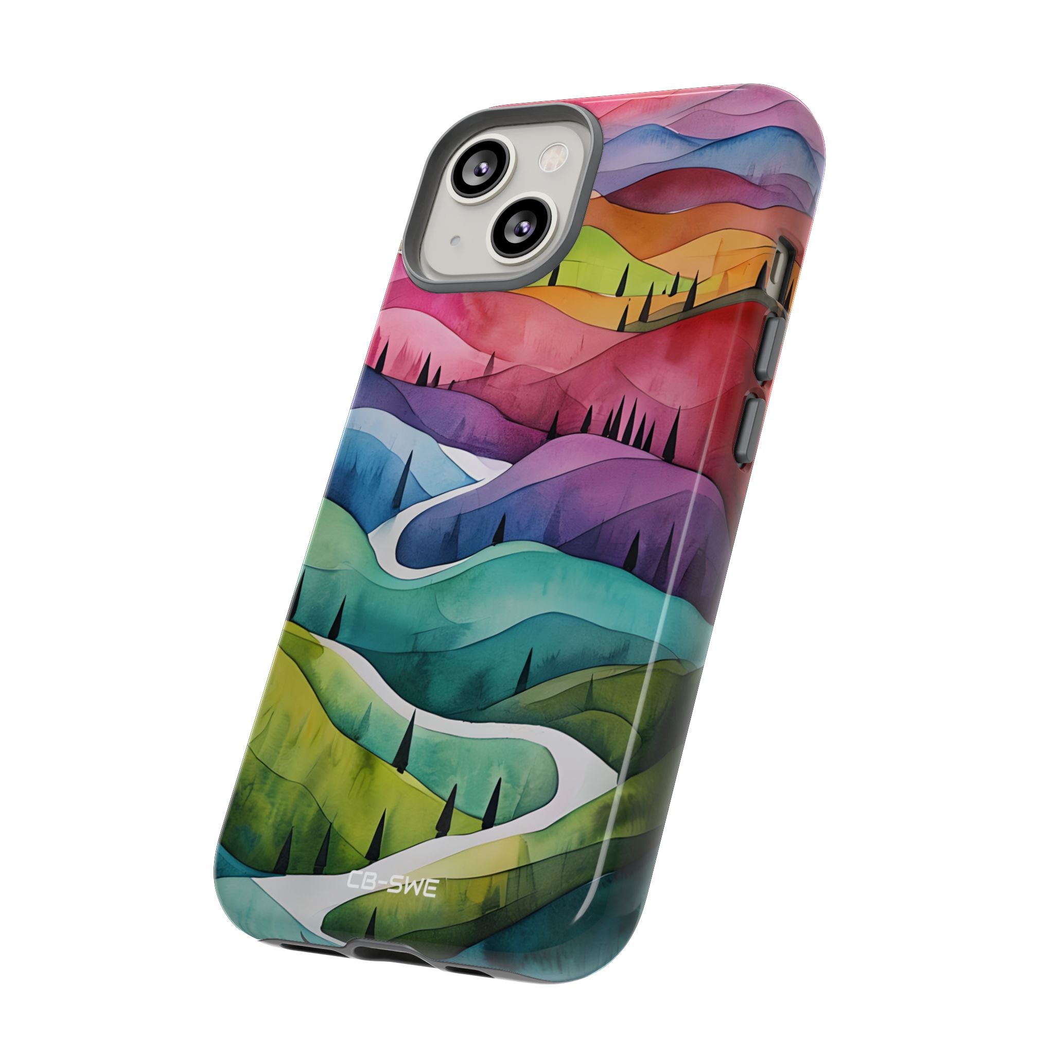 Whimsical Colorful Valleys - iPhone Case
