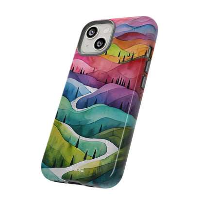 Whimsical Colorful Valleys - iPhone Case