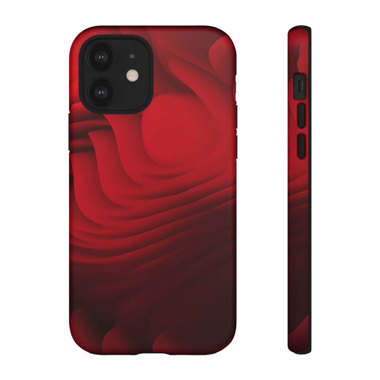 Red Center Waves - Protective Phone Case