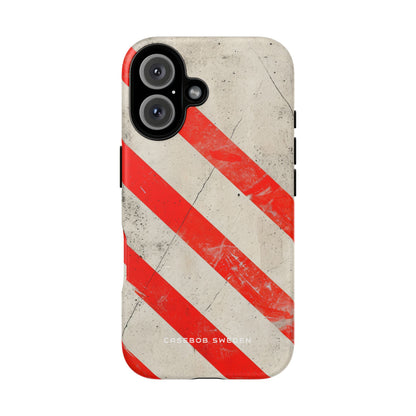 Striker Crimson Stripes iPhone 16 - Tough Phone Case