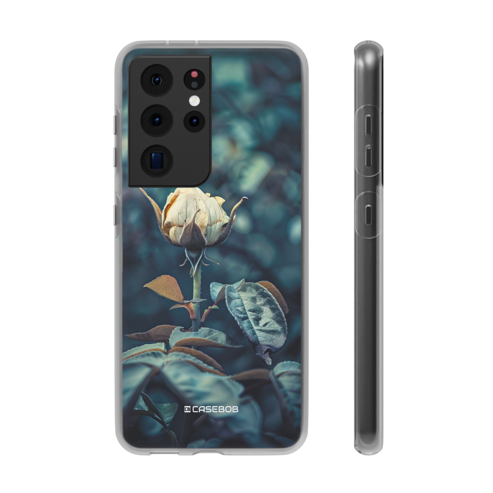 Teal Rosebud Serenade | Flexible Phone Case for Samsung Galaxy