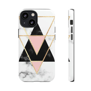 Marble Triangles - Protective Phone Case