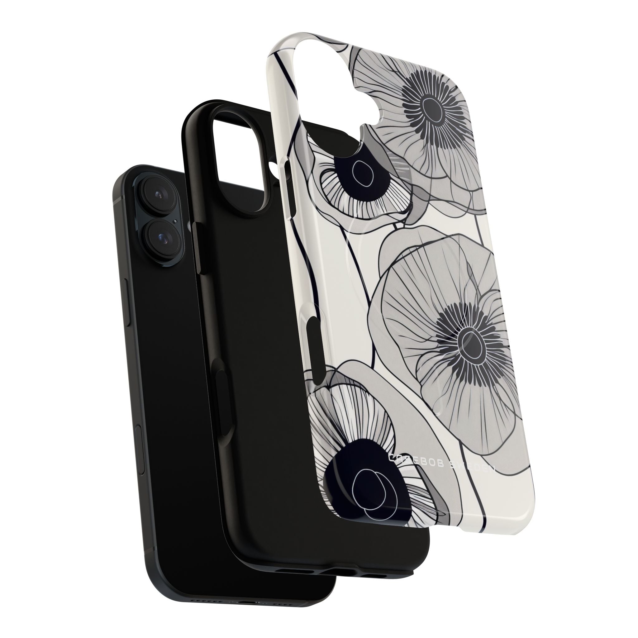 Moderne minimalistische Blumen iPhone 16 Tough+ Handyhülle