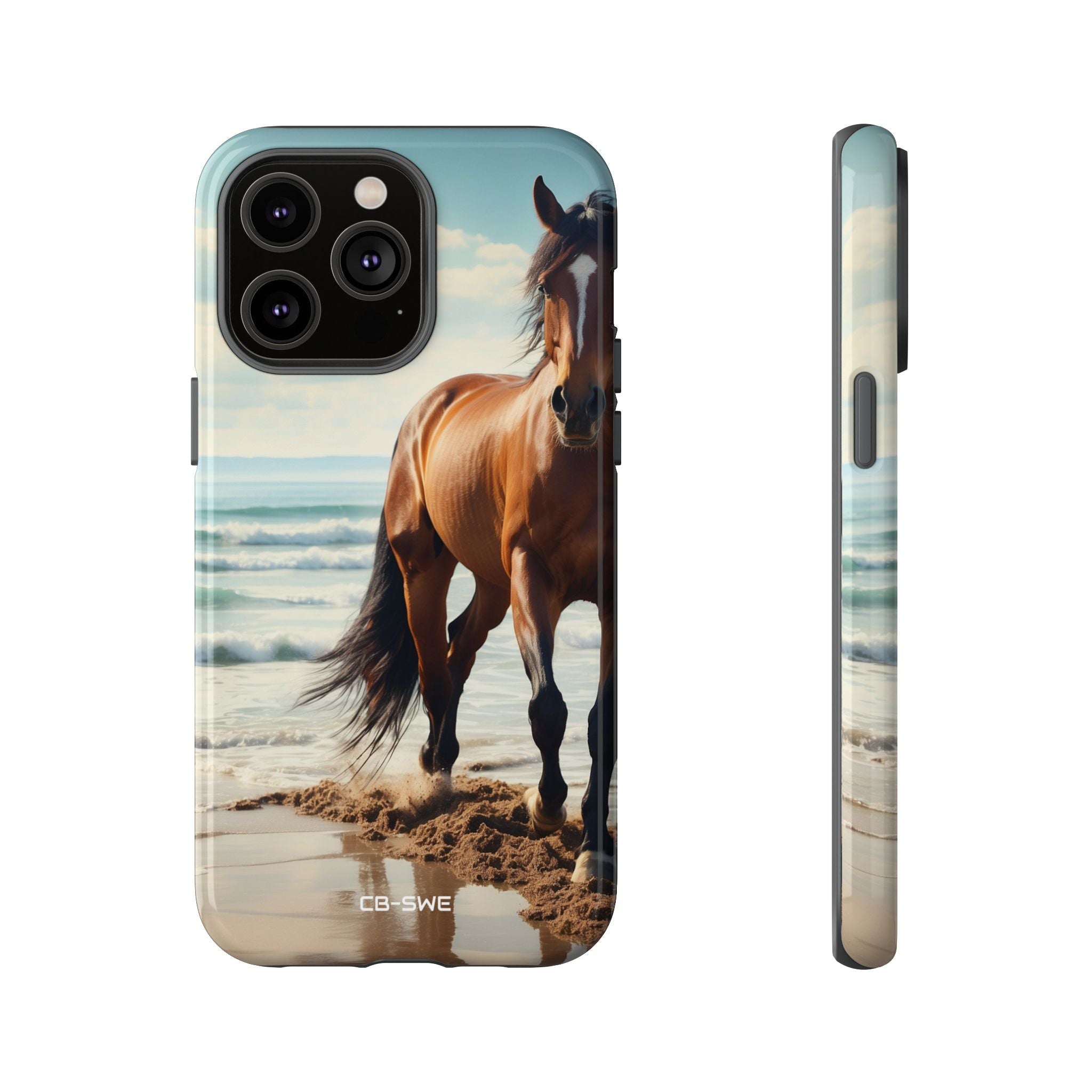 Horse Gallops Shoreline - iPhone Case