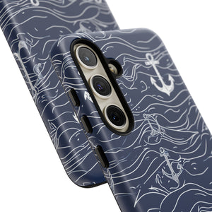 Nautical Whimsy: Anchors and Waves - For Samsung S24