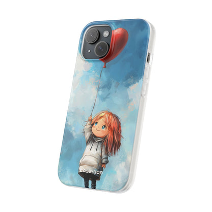 Heart Balloon Whimsy iPhone 15 Case - Soft