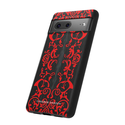 Gothic Crimson Symmetry Google Pixel 7 - Tough Phone Case