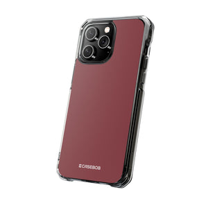 Cordovan Red | Handyhülle für iPhone (Clear Impact Case - Magnetisch) 