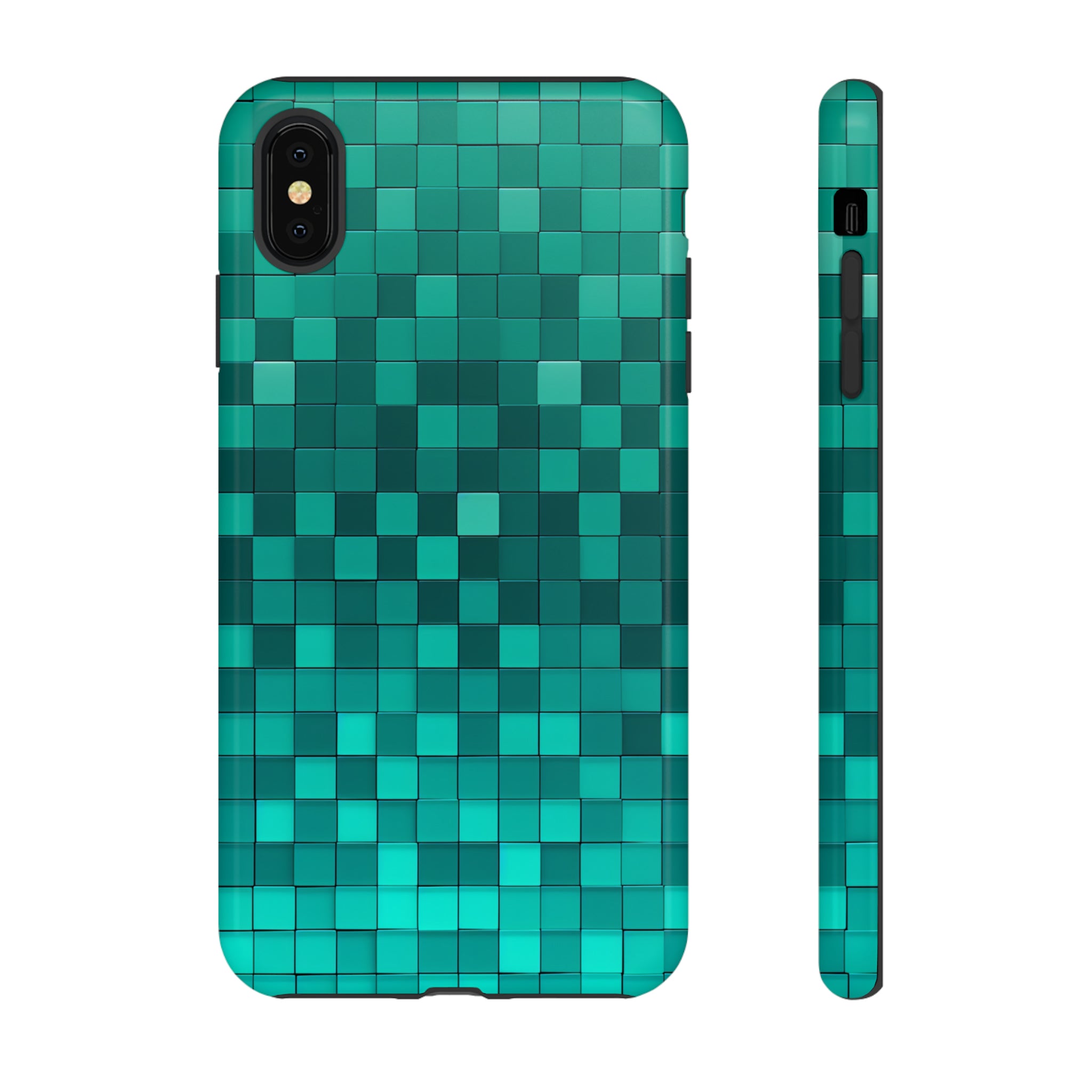 Teal Tones Mosaic - Protective Phone Case