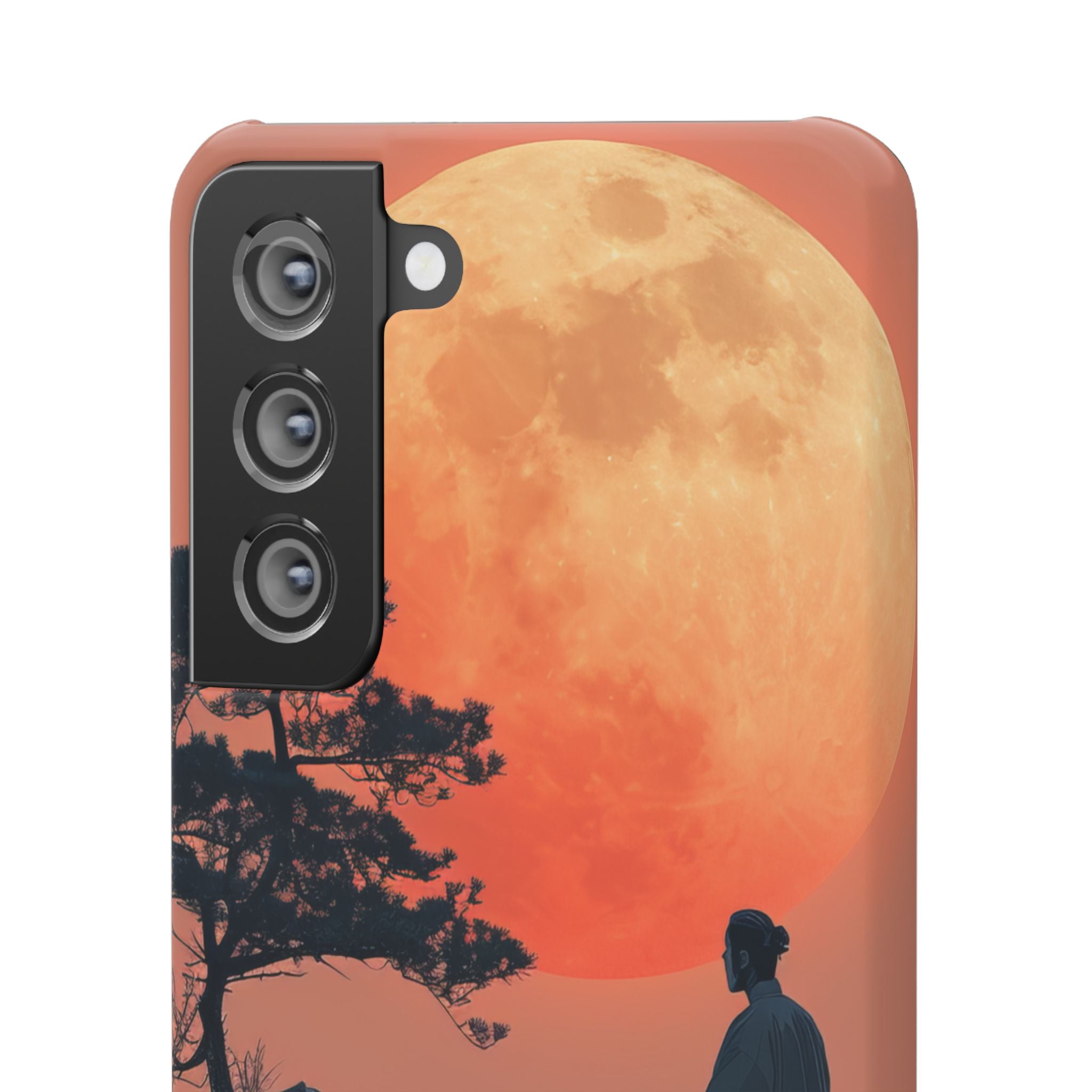 Zen Tranquility Under a Red Moon Samsung S21 - Slim Phone Case