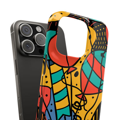 Playful Lines in Motion iPhone 16 - Slim Phone Case