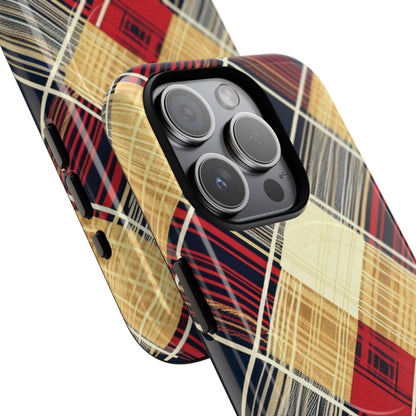 Plaid Diamond Tapestry iPhone 15 - Tough+