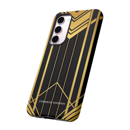 "Golden Art Deco Symmetry in Geometric Elegance" Samsung S23 - Tough Phone Case