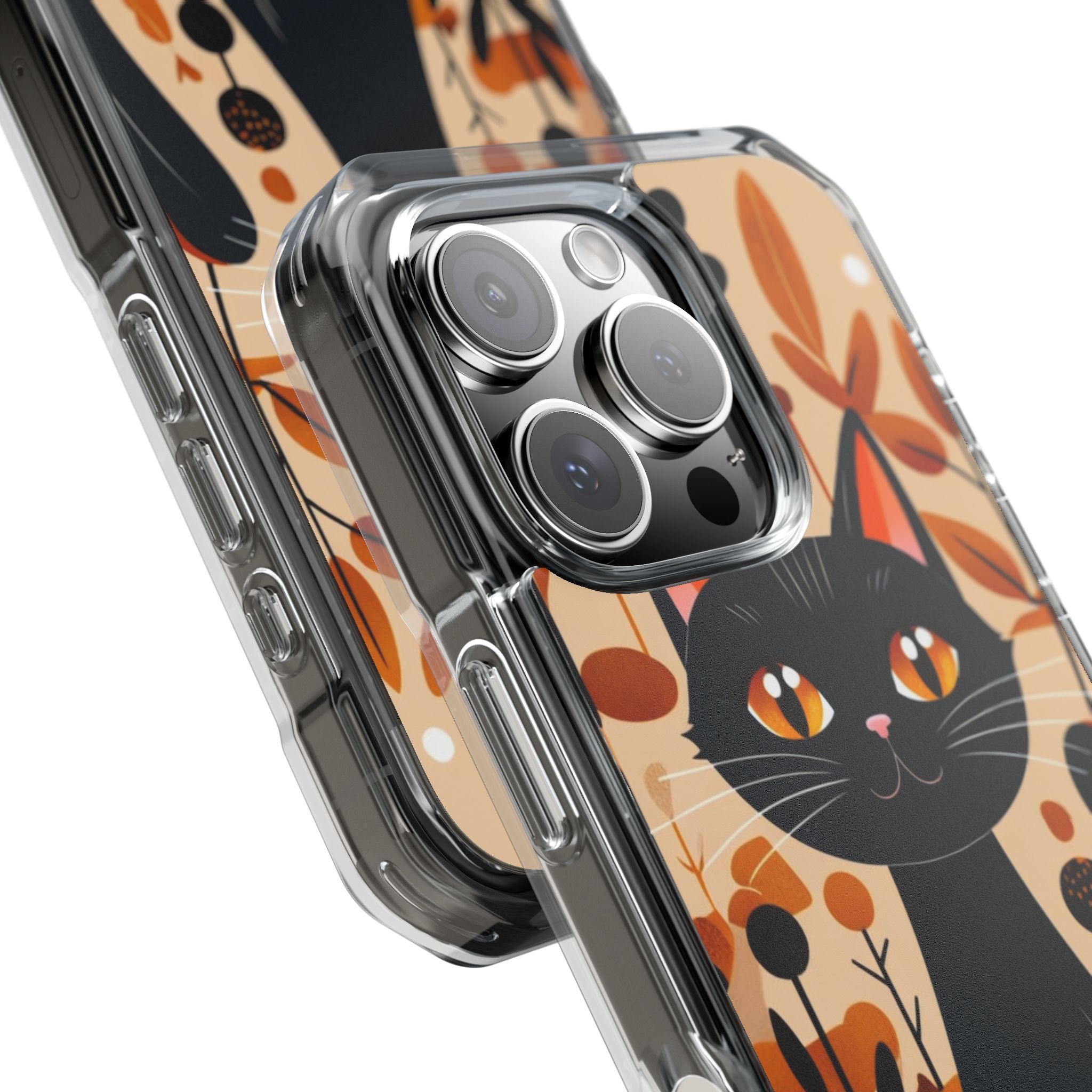 Black Cat Glow iPhone 16 Pro Case - Impact