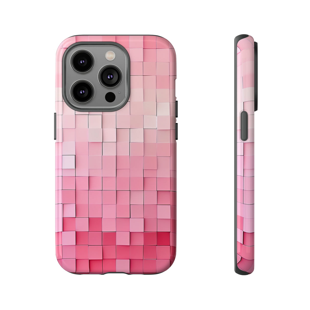 Pink Gradient Mosaic - Protective Phone Case